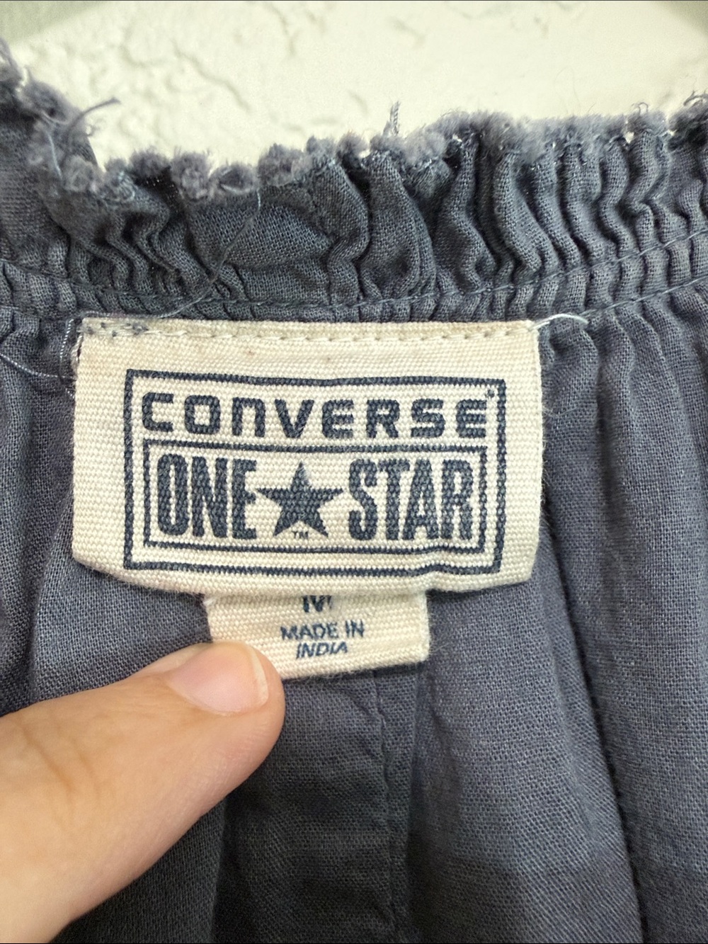 Converse Gray Floral Ruffle-Neck Drawstring Mini Dress - Picture 2 of 8